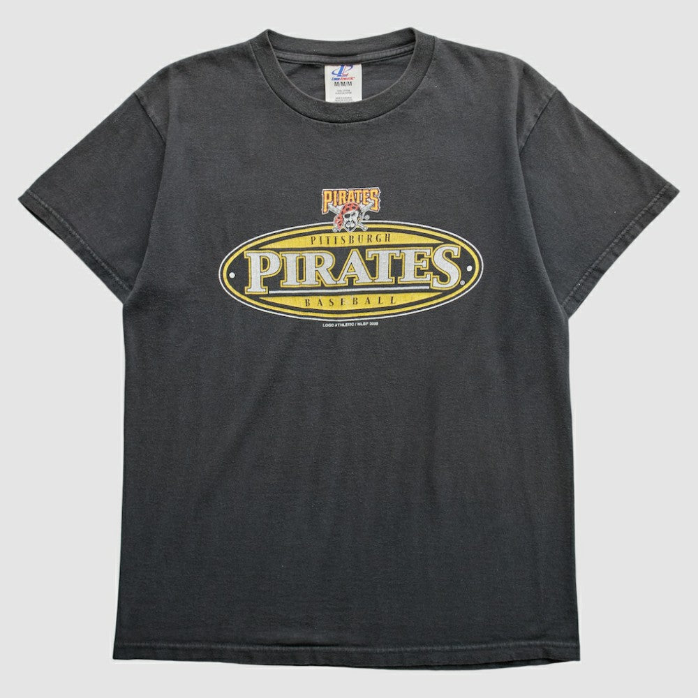 Pittsburgh Pirates Logo Athletic 2000 T-Shirt - Gray - Vintage T-shirts