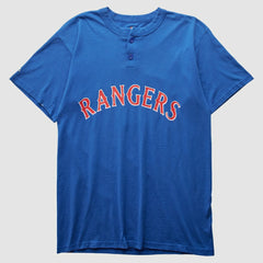 Texas Rangers Majestic 2000s T-Shirt - Blue - Vintage T-shirts