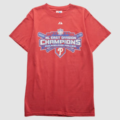 Philadelphia Phillies Majestic 2007 T-Shirt - Red - Vintage T-shirts