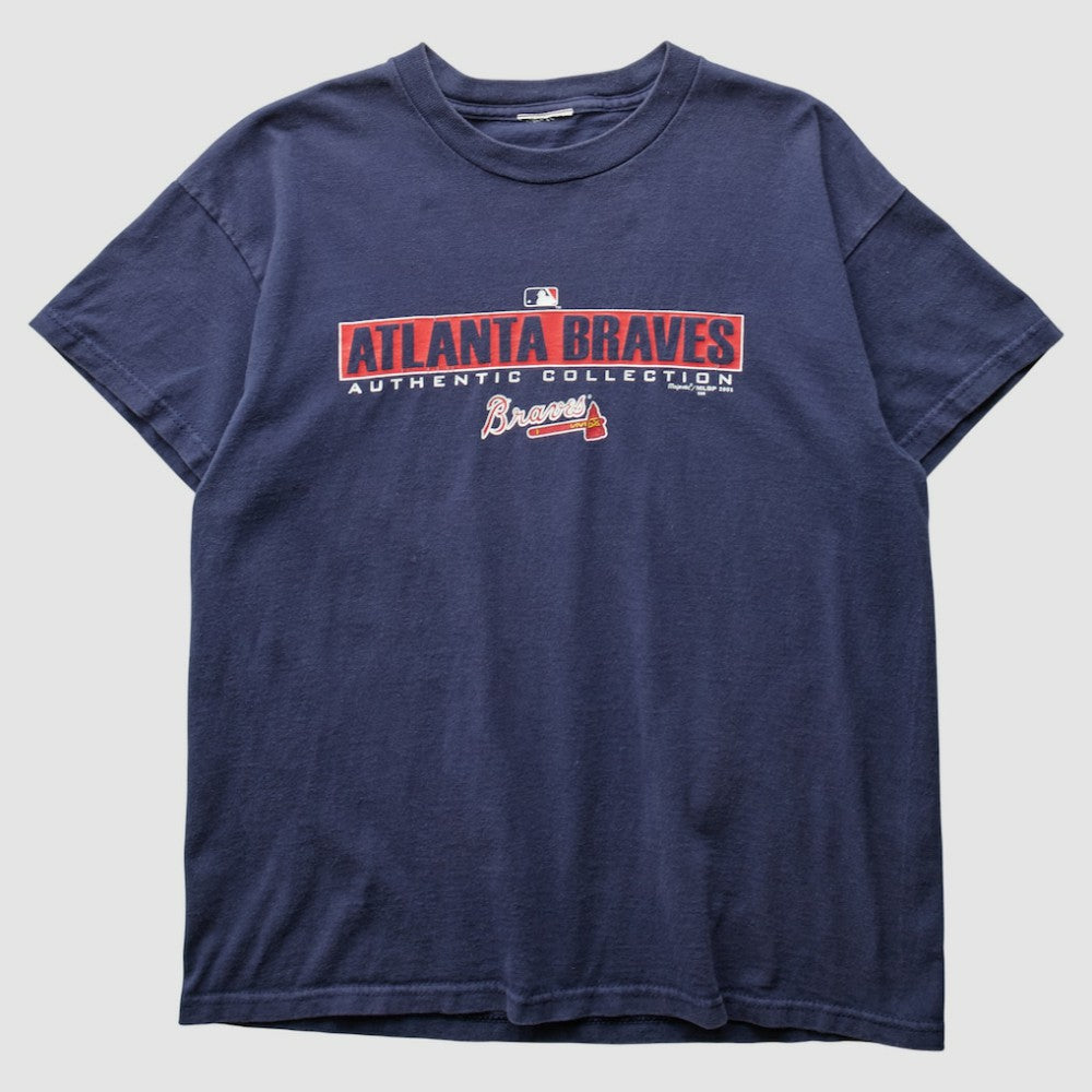 Atlanta Braves 2001 T-Shirt - Navy - Vintage T-shirts
