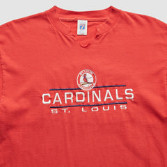 St. Louis Cardinals Logo 7 90s T-Shirt - Red - Vintage T-shirts