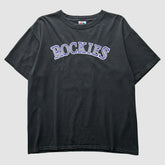Colorado Rockies Majestic 2000s T-Shirt - Black - Vintage T-shirts