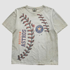 Houston Astros Liquid Blue 2000s T-Shirt - Beige - Vintage T-shirts