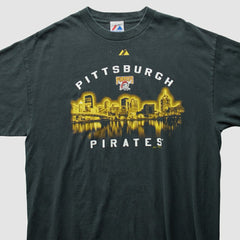 Pittsburgh Pirates Majestic 2000s T-Shirt - Black - Vintage T-shirts