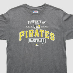 Pittsburgh Pirates Majestic 2000s T-Shirt - Gray - Vintage T-shirts