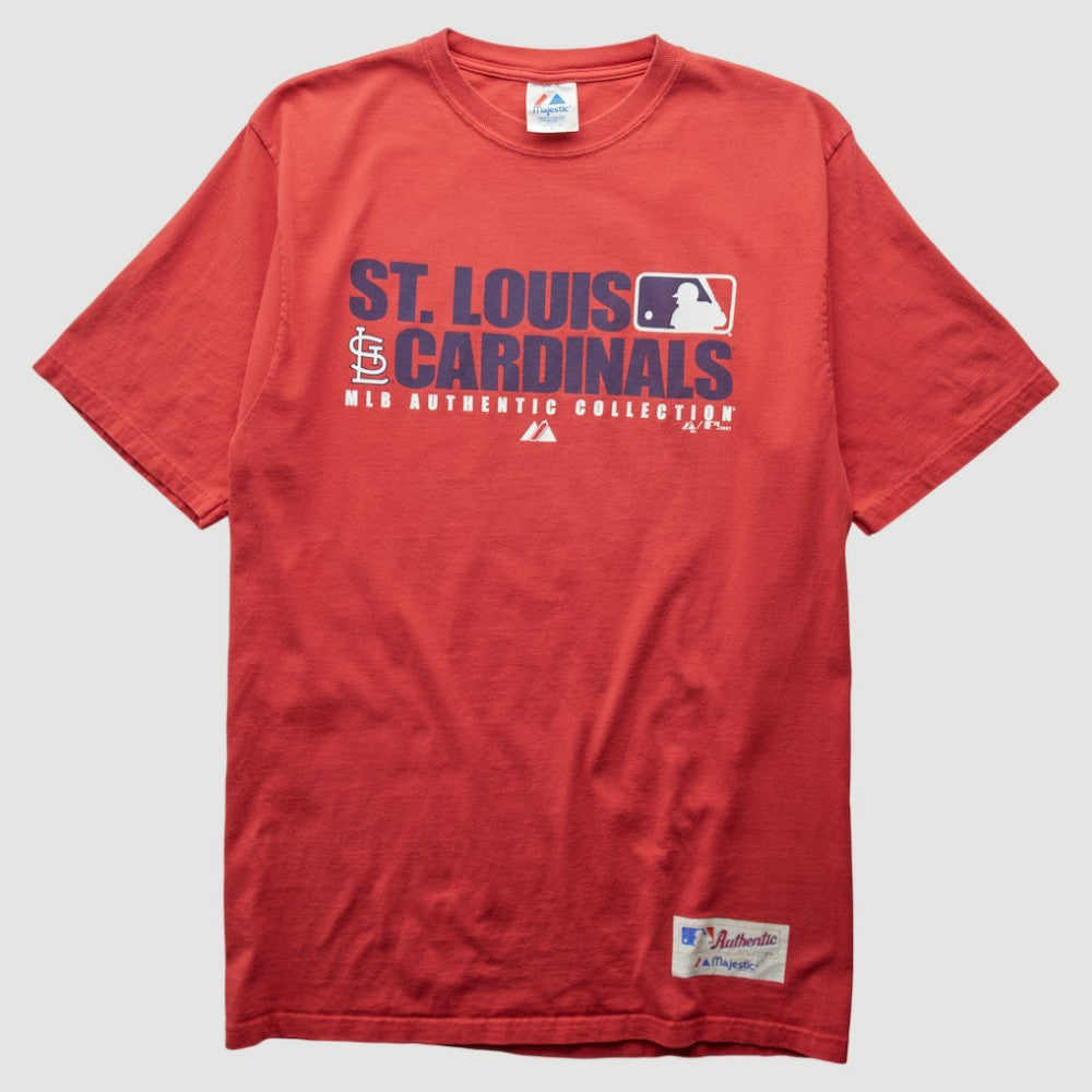 St. Louis Cardinals Majestic 2007 T-Shirt - Red - Vintage T-shirts