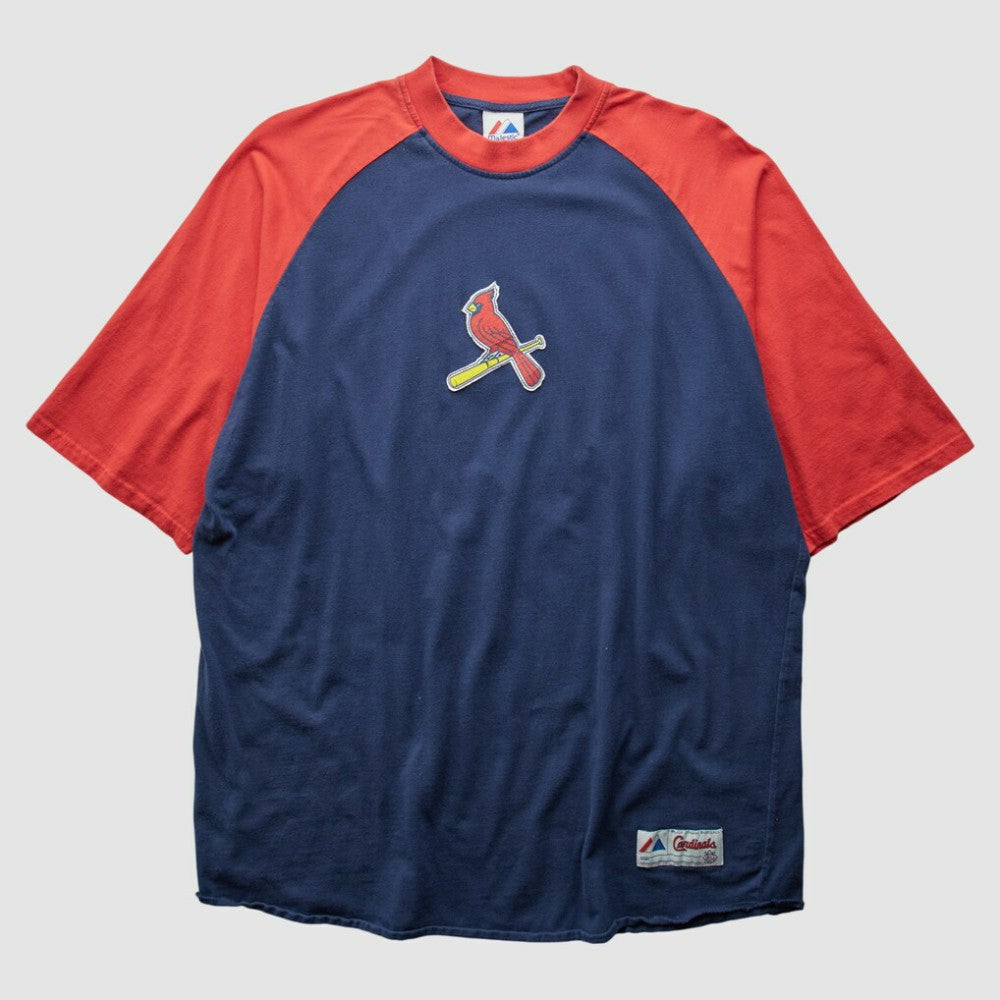 St. Louis Cardinals Majestic 2000s T-Shirt - Navy - 2XVintage T-shirts