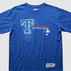 Texas Rangers Majestic 2011 T-Shirt - Blue - Vintage T-shirts