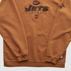 New York Jets Reebok 2000s Pullover Sweatshirt - Brown Pullover
