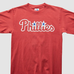 Philadelphia Phillies Majestic 2000s T-Shirt - Red - Vintage T-shirts