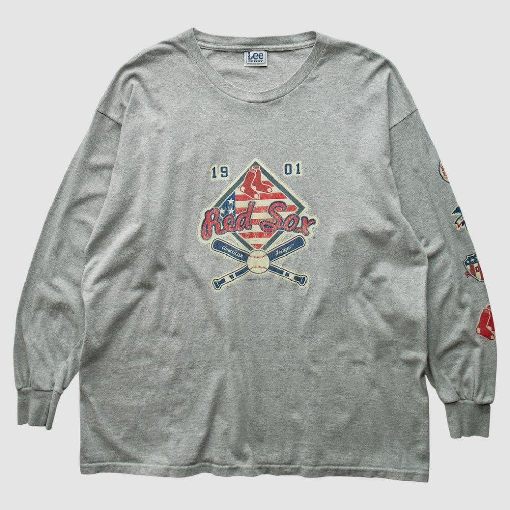 Boston Red Sox Lee Apparel 2004 Long Sleeve T-Shirt - Gray - 2XVintage T-shirts