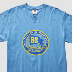 Milwaukee Brewers Nike 2007 T-Shirt - Light Blue - Vintage T-shirts