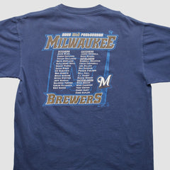 Milwaukee Brewers 2008 T-Shirt - Navy - XVintage T-shirts