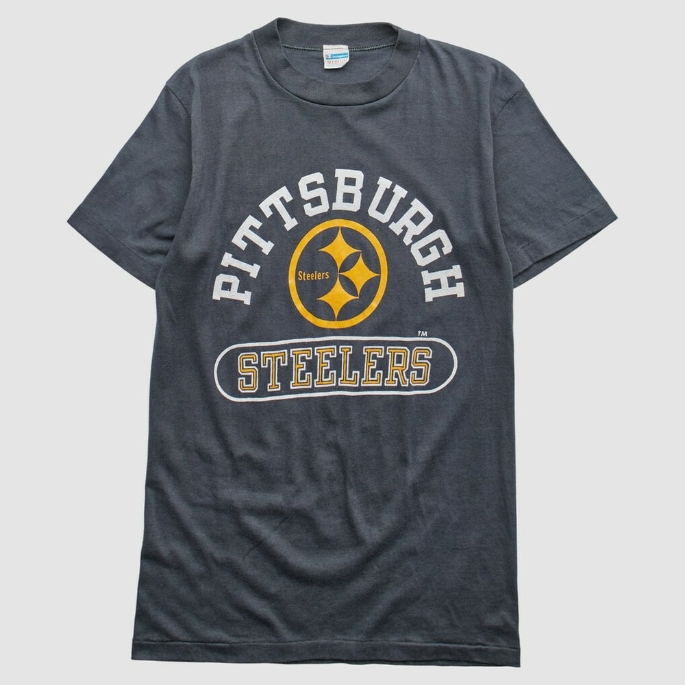 Pittsburgh Steelers Champion 80s T-Shirt - Gray T-shirts