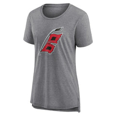 Carolina Hurricanes Women's Heritage Custom Tri-Blend T-Shirt - Gray | US 203467405