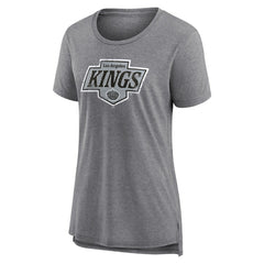 Los Angeles Kings Women's Heritage Custom Tri-Blend T-Shirt - Gray | US 203467421