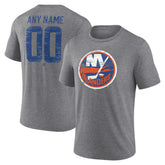New York Islanders Heritage Custom Tri-Blend T-Shirt - Gray | US 203467430