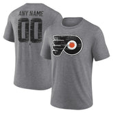 Philadelphia Flyers Heritage Custom Tri-Blend T-Shirt - Gray | US 203467436