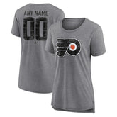 Philadelphia Flyers Women's Heritage Custom Tri-Blend T-Shirt - Gray | US 203467437