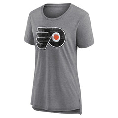 Philadelphia Flyers Women's Heritage Custom Tri-Blend T-Shirt - Gray | US 203467437