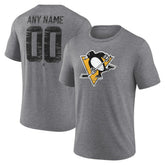 Pittsburgh Penguins Heritage Custom Tri-Blend T-Shirt - Gray | US 203467438