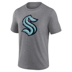 Seattle Kraken Heritage Custom Tri-Blend T-Shirt - Gray | US 203467442