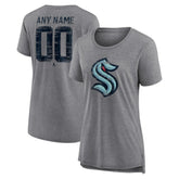 Seattle Kraken Women's Heritage Custom Tri-Blend T-Shirt - Gray | US 203467443