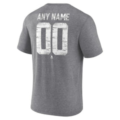 Tampa Bay Lightning Heritage Custom Tri-Blend T-Shirt - Gray | US 203467446