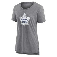 Toronto Maple Leafs Women's Heritage Custom Tri-Blend T-Shirt - Gray | US 203467449