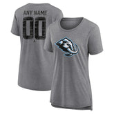 Utah Mammoth Women's Heritage Custom Tri-Blend T-Shirt - Gray | US 203467451