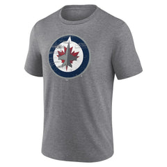 Winnipeg Jets Heritage Custom Tri-Blend T-Shirt - Gray | US 203467458