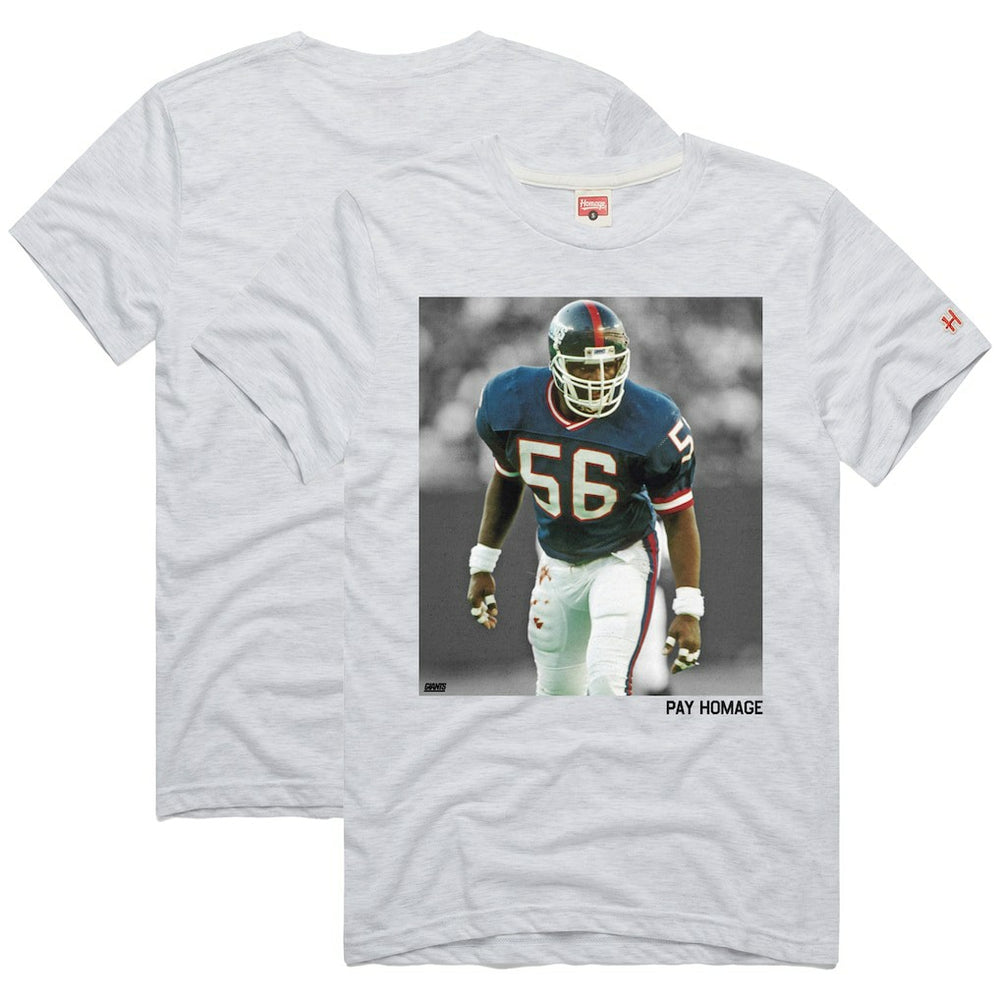 Lawrence Taylor New York Giants Homage Unisex Pay Homage Tri-Blend T-Shirt - Ash T-shirts