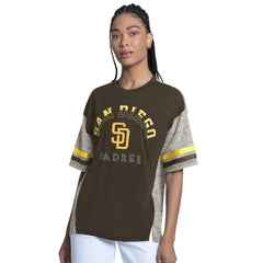 San Diego Padres G-III 4Her by Carl Banks Women's Off-Season Oversized Top - Brown Tops