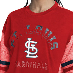 St. Louis Cardinals G-III 4Her by Carl Banks Women's Off-Season Oversized Top - Red Tops
