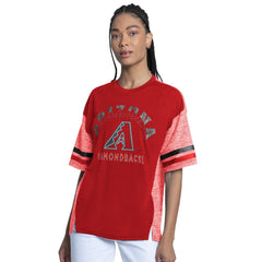 Arizona Diamondbacks G-III 4Her by Carl Banks Women's Off-Season Oversized Top - Red Tops