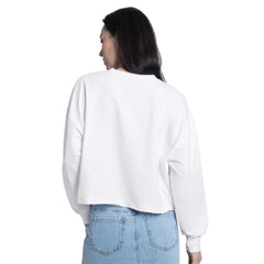 Detroit Tigers G-III 4Her by Carl Banks Women's Bleachers Cropped Pullover Sweatshirt - White Pullover