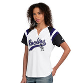Colorado Rockies Starter Women's Game On Notch Neck T-Shirt - White T-shirts