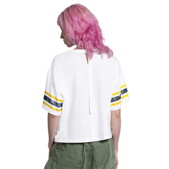 Milwaukee Brewers Starter Women's Cropped Hurry Up Offense T-Shirt - White T-shirts