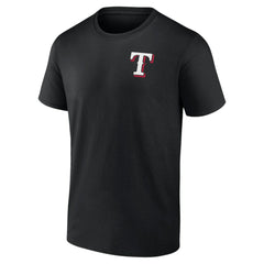 Texas Rangers Profile Big & Tall Two-Sided Graphic T-Shirt - Black T-shirts