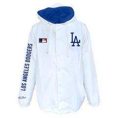 Los Angeles Dodgers Mitchell & Ness Big & Tall Full-Snap Hooded Jacket - White Jackets