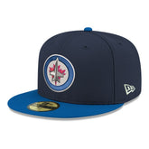 Winnipeg Jets New Era Core Logo Two-Tone 59FIFTY Fitted Hat - Navy | US 203471429