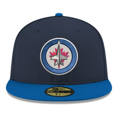 Winnipeg Jets New Era Core Logo Two-Tone 59FIFTY Fitted Hat - Navy | US 203471429