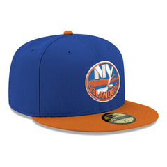 New York Islanders New Era Core Logo Two-Tone 59FIFTY Fitted Hat - Blue | US 203471432