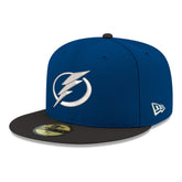 Tampa Bay Lightning New Era Core Logo Two-Tone 59FIFTY Fitted Hat - Blue | US 203471441