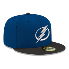 Tampa Bay Lightning New Era Core Logo Two-Tone 59FIFTY Fitted Hat - Blue | US 203471441