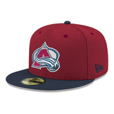 Colorado Avalanche New Era Core Logo Two-Tone 59FIFTY Fitted Hat - Burgundy | US 203471448
