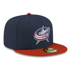 Columbus Blue Jackets New Era Core Logo Two-Tone 59FIFTY Fitted Hat - Navy | US 203471453