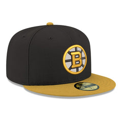 Boston Bruins New Era Core Logo Two-Tone 59FIFTY Fitted Hat - Black | US 203471457