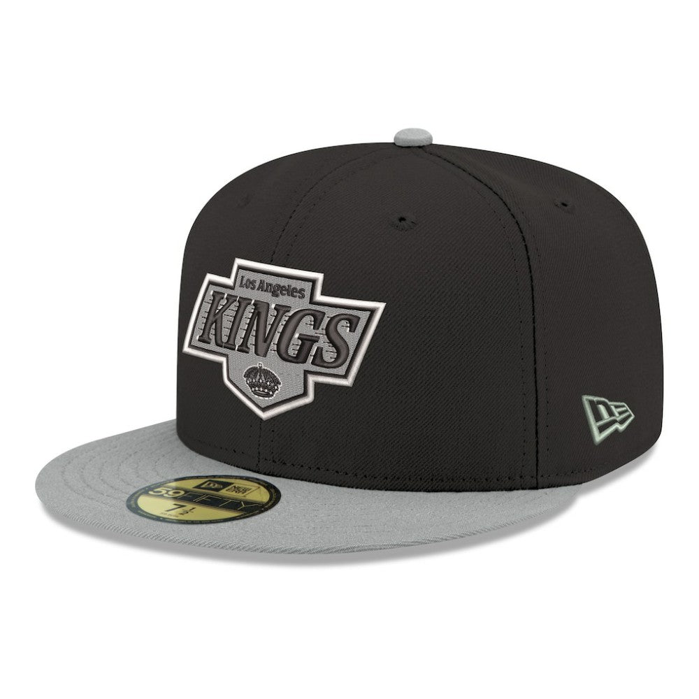 Los Angeles Kings New Era Core Logo Two-Tone 59FIFTY Fitted Hat - Black | US 203471460