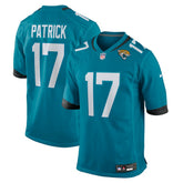 Tim Patrick Jacksonville Jaguars Team Game Jersey - Teal Jerseys